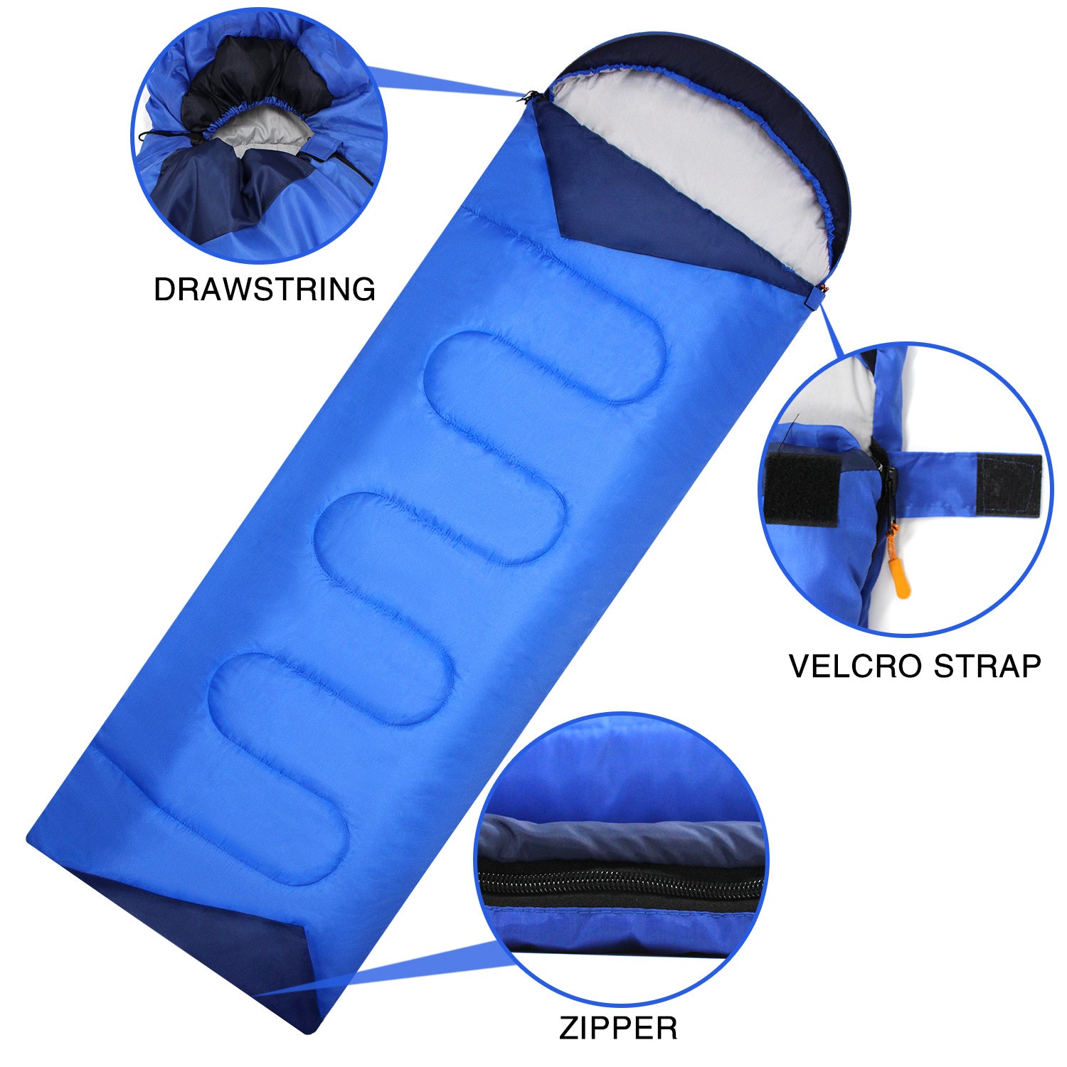 Sleeping Bag with Non-Slip, Cotton, 3-Season Single Adult Ultralight Compact - product gallery image 17