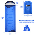 Sleeping Bag with Non-Slip, Cotton, 3-Season Single Adult Ultralight Compact - product gallery image 8