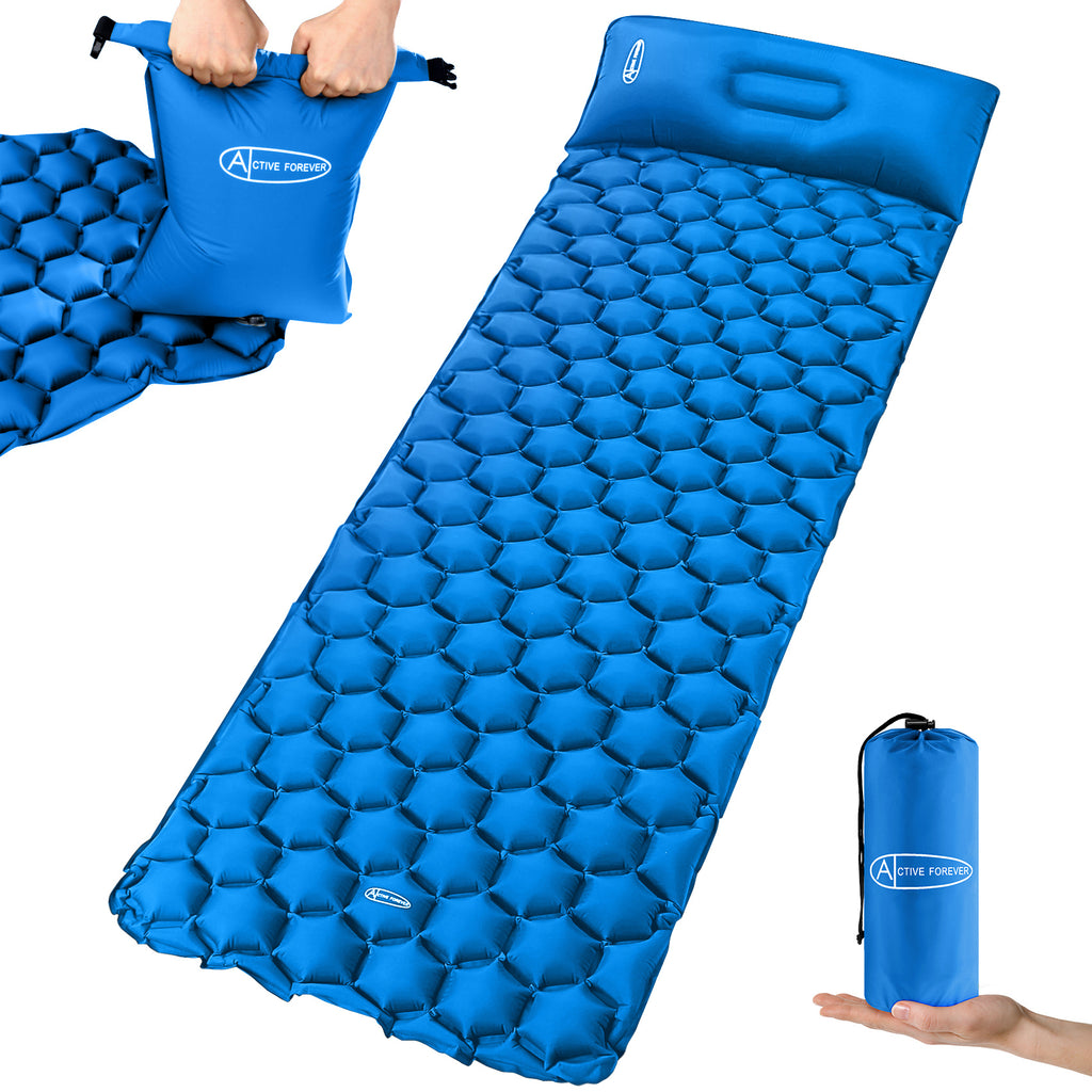 Sleeping Pad with Inflatable Camping Mat Pillow Single - product gallery image 10