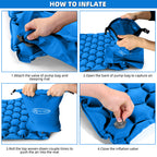Sleeping Pad with Inflatable Camping Mat Pillow Single - product gallery image 4