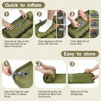 Sleeping Pad with Inflatable Camping Mat Pillow Single - product gallery image 5