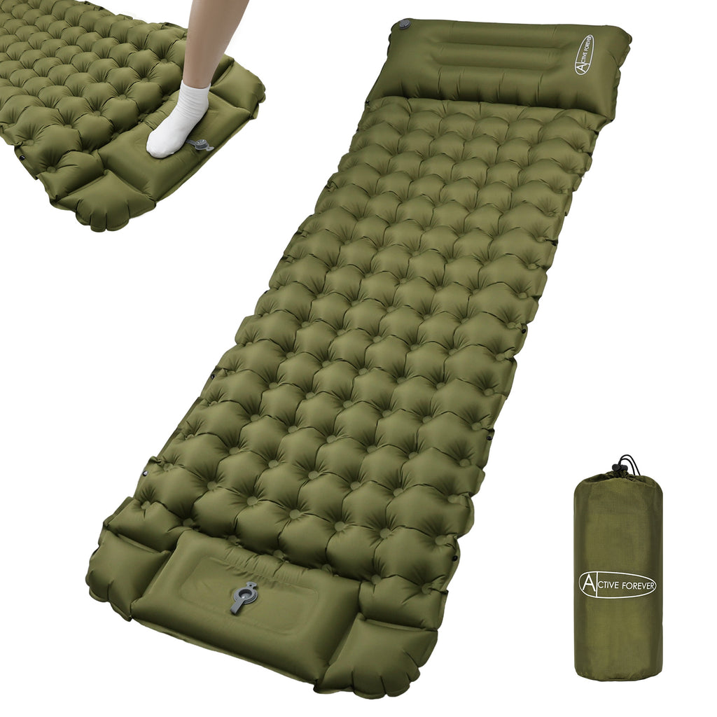 Sleeping Pad with Inflatable Camping Mat Pillow Single - product gallery image 7