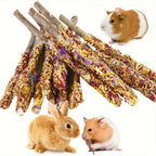Small Animal Chew Toy with Wood, Natural Apple Wood Sticks Rabbits Hamsters - 18PCS Set option