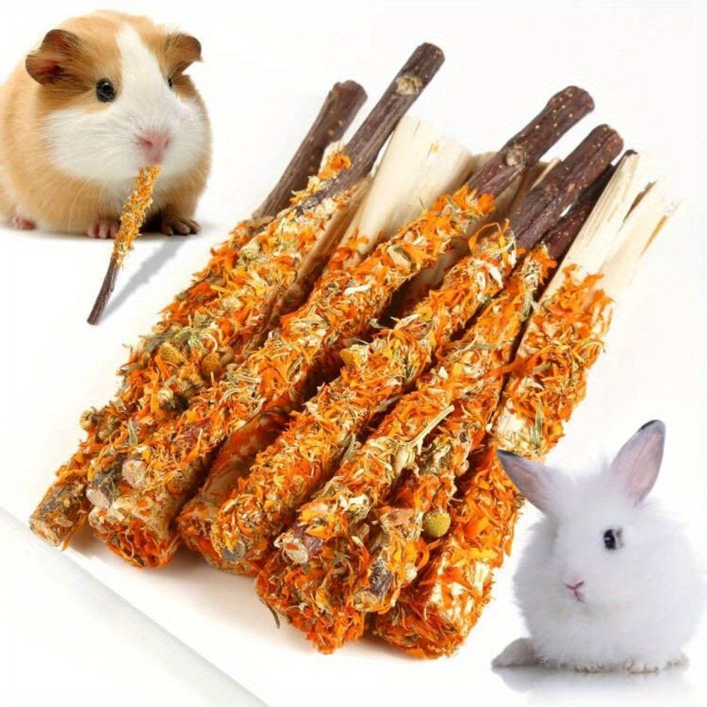 Small Animal Chew Toy with Wood, Natural Apple Wood Sticks Rabbits Hamsters