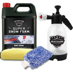 Snow Foam Car Wash Kit with Glass, Coconut, Full Pump Up Cannon Microfibre Mitt - Coconut option