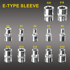 Socket Set with 34-Piece E-Torx Star Chrome Vanadium Steel - product gallery image 15