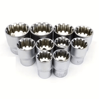 Socket Set with Non-Slip, 32mm, Spline 19-Piece 1/2" Drive Metric 8-32mm - product gallery image 7