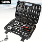 Socket Wrench Set Ratchet Box Toolbox with Carbon Steel, 94 PCS - product gallery image 3