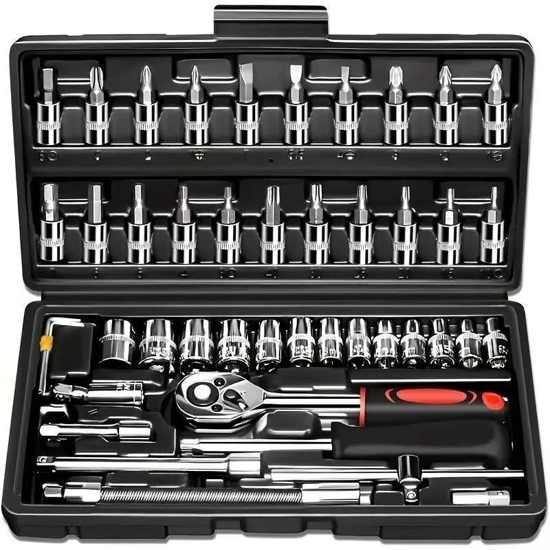 Socket & Wrench Set with Wheels, Stainless Steel, 45pc - product gallery image 10