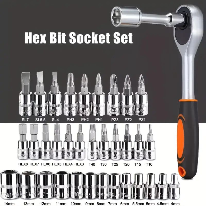 Socket & Wrench Set with Wheels, Stainless Steel, 45pc - product gallery image 12