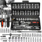 Socket & Wrench Set with Wheels, Stainless Steel, 45pc - product gallery image 3