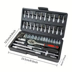Socket & Wrench Set with Wheels, Stainless Steel, 45pc - product gallery image 4