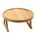 Sofa Arm Tray with 25cm, Wood, Wooden Flexible Armchair Drink Holder Serving - 25cm option