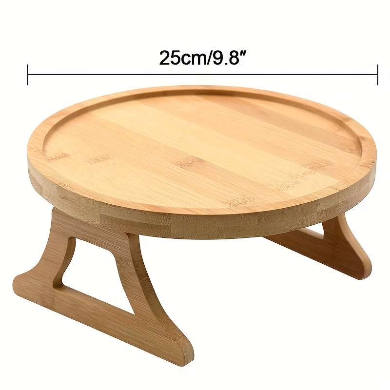 Sofa Arm Tray with 25cm, Wood, Wooden Flexible Armchair Drink Holder Serving - product gallery image 3
