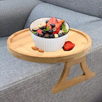 Sofa Arm Tray with 25cm, Wood, Wooden Flexible Armchair Drink Holder Serving