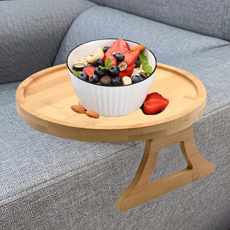 Sofa Arm Tray with 25cm, Wood, Wooden Flexible Armchair Drink Holder Serving