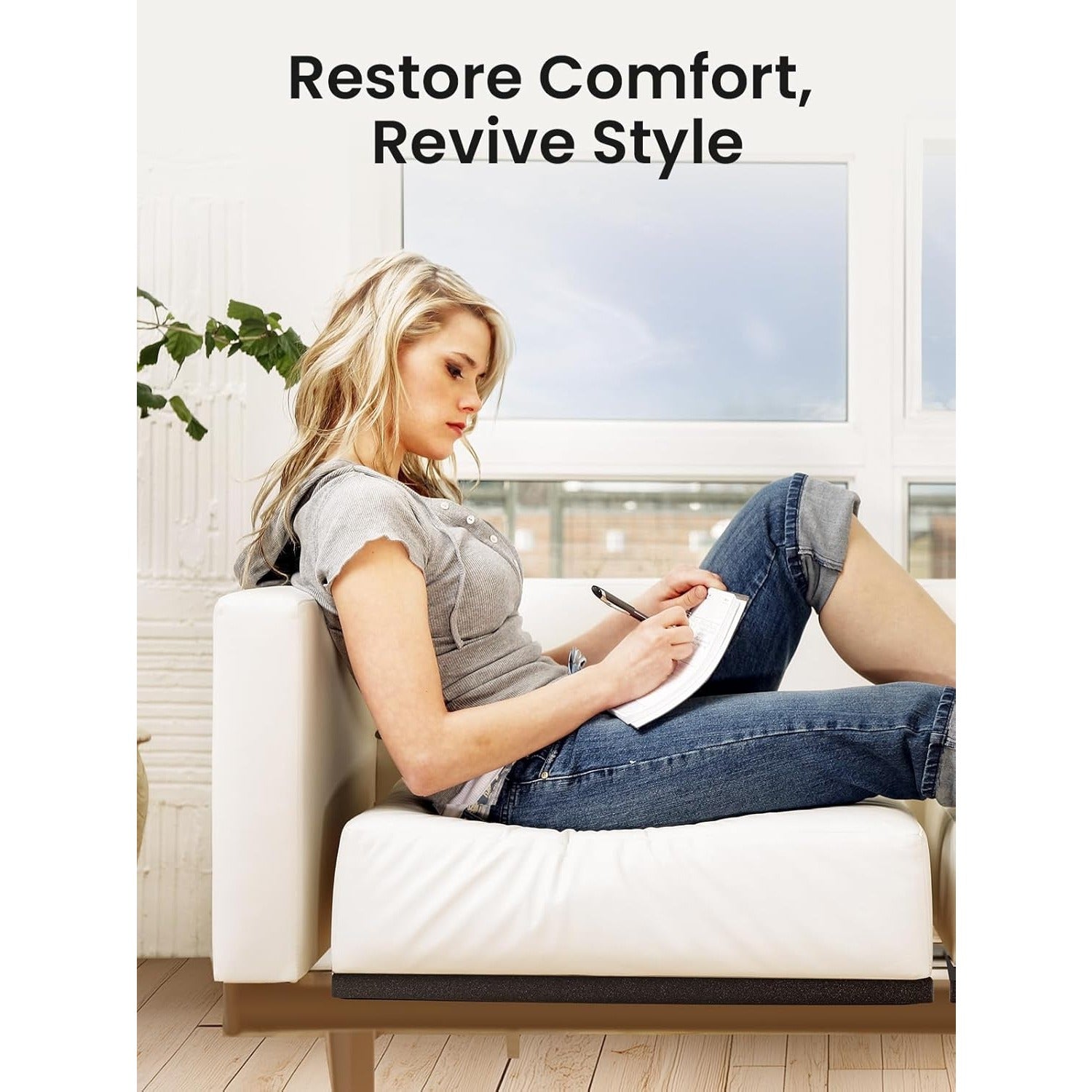 Sofa Cushion Support with 3 Pack, Pads 50x50cm High-Density Foam Couch Saver - product gallery image 4