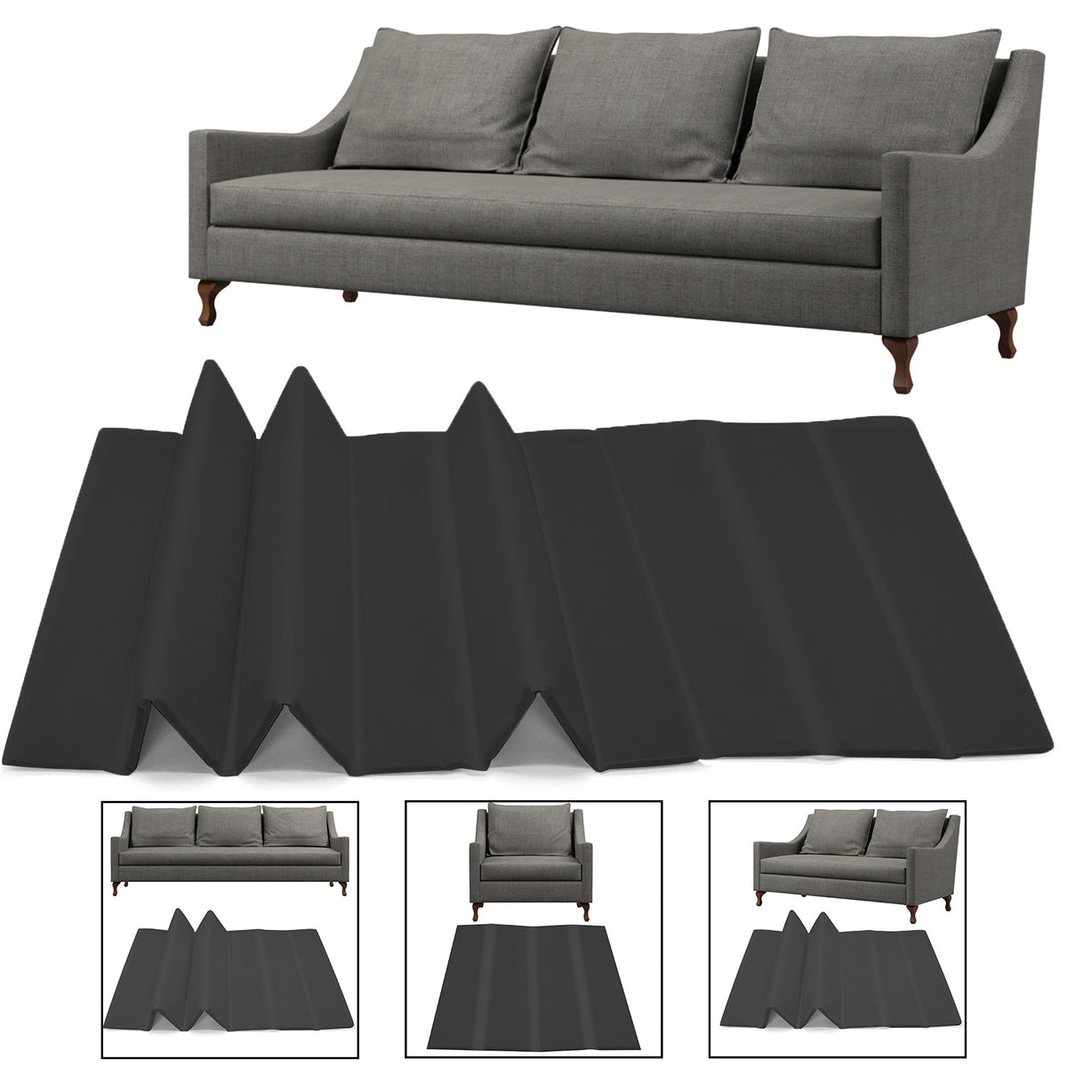 Sofa Support Board with Foldable, Non-Slip, Wood, Sagging Saver Foldable MDF Slat Seat - product gallery image 11