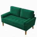 Sofa with Non-Slip, 400kg, Wood, Seater Velvet Beige Small Loveseat Couch - Green option