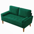 Sofa with Non-Slip, 400kg, Wood, Seater Velvet Beige Small Loveseat Couch - Green option