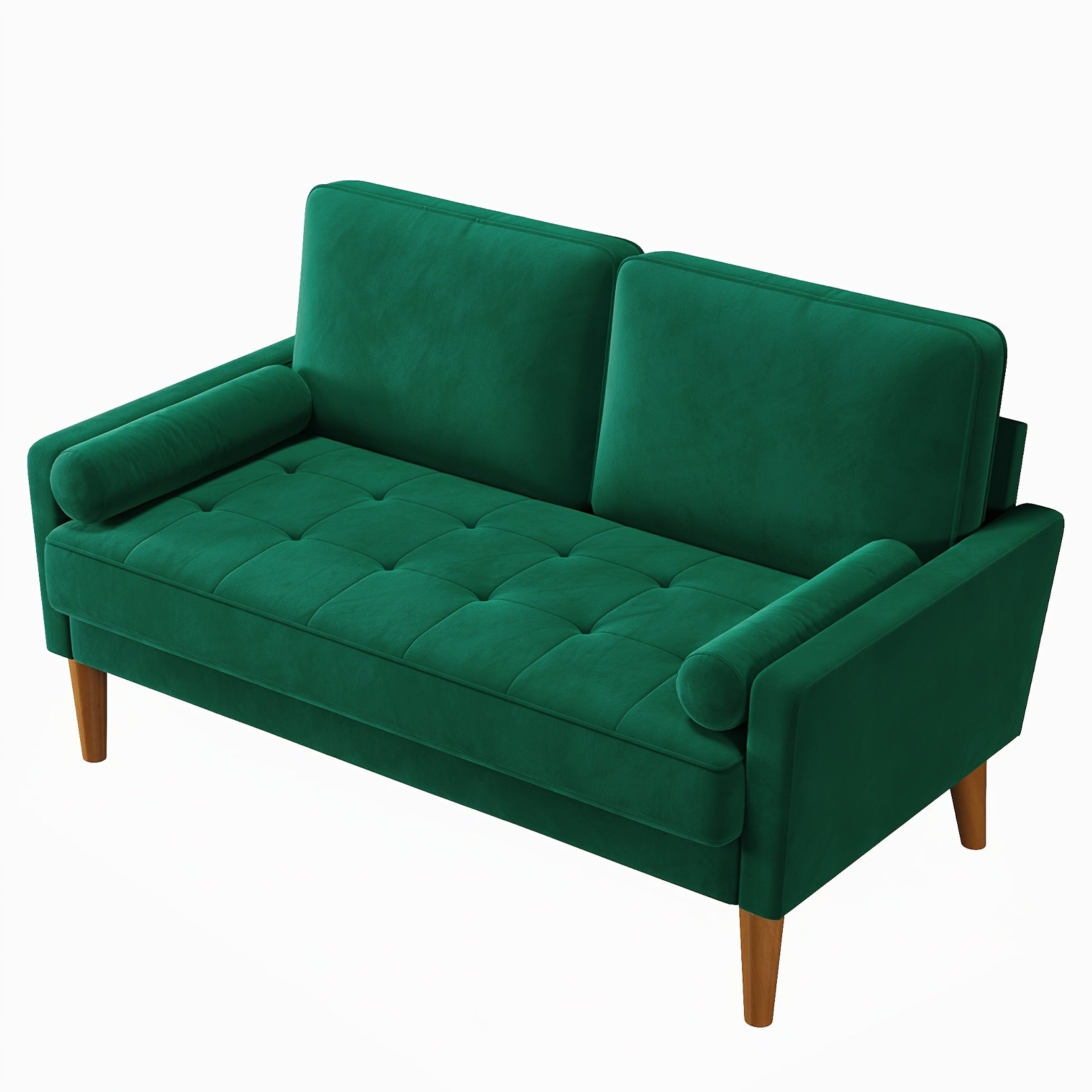 Sofa with Non-Slip, 400kg, Wood, Seater Velvet Beige Small Loveseat Couch - Green option