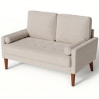 Sofa with Seater Linen Spring Cushion High Resilience - Ashbeige option