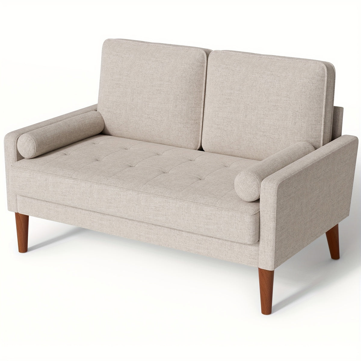 Sofa with Seater Linen Spring Cushion High Resilience - Ashbeige option