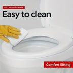 Soft Close Toilet Seat White Bathroom Oval with Heavy Duty Universal Hinges Anti Slam - product gallery image 5