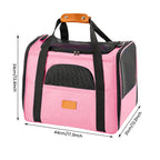 Soft Pet Carrier with 44cm, Mesh Bag Purple Travel Bowl - product gallery image 4