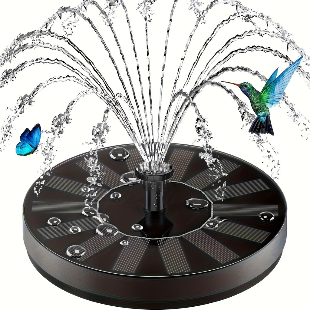 Solar Fountain Pump with 1.5W Round Disc Fountain Bird Feeder - 1.5W Round Disc Fountain Bird Feeder option