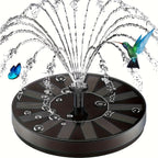 Solar Fountain Pump with 1.5W Round Disc Fountain Bird Feeder - 1.5W Round Disc Fountain Bird Feeder option