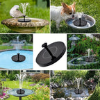Solar Fountain Pump with 1.5W Round Disc Fountain Bird Feeder - product gallery image 5