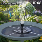 Solar Fountain Pump with 1.5W Round Disc Fountain Bird Feeder - product gallery image 6