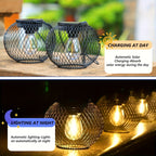 Solar Garden Lantern with Rechargeable, Metal, 2 Pack, 2pcs - product gallery image 3