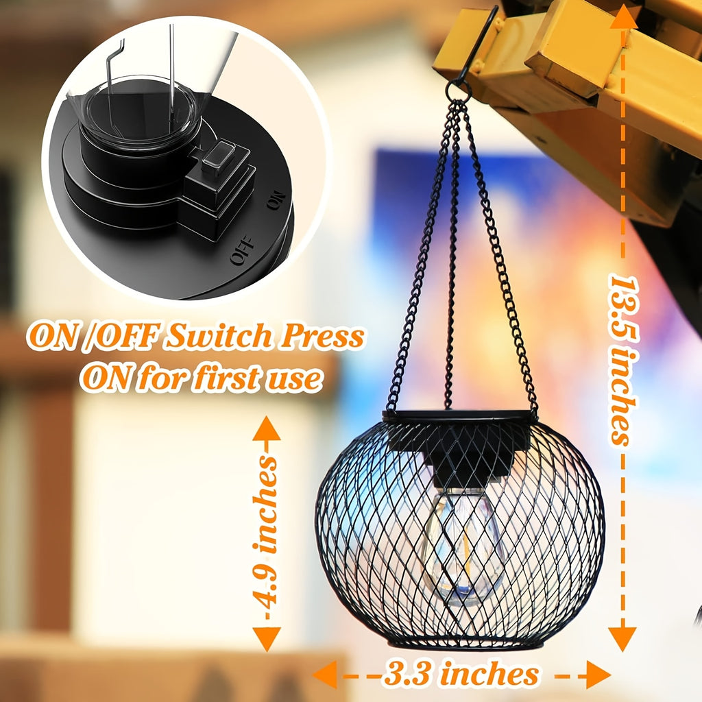 Solar Garden Lantern with Rechargeable, Waterproof, 2 Pack - product gallery image 2