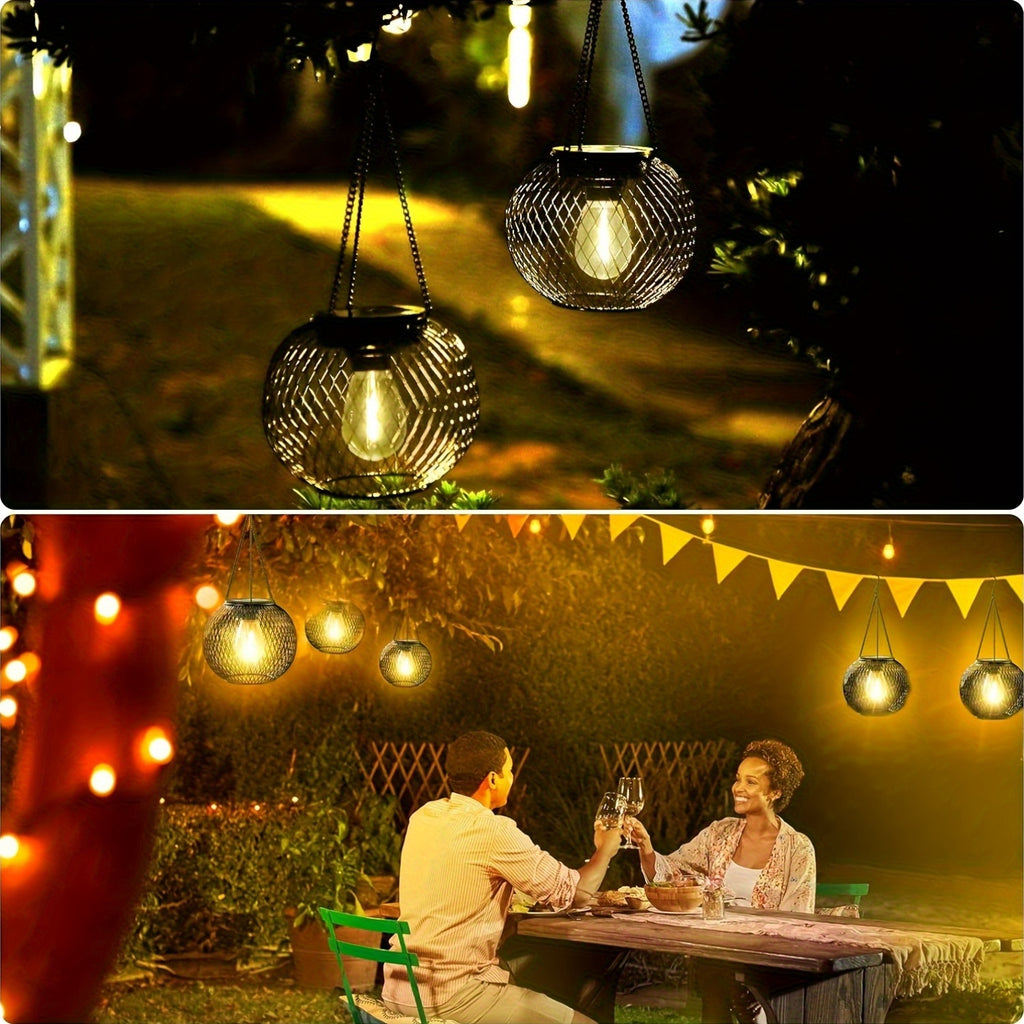 Solar Garden Lantern with Rechargeable, Waterproof, 2 Pack - product gallery image 4
