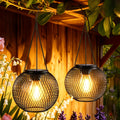 Solar Garden Lantern with Rechargeable, Waterproof, 2 Pack