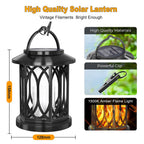 Solar Garden Lantern with Rechargeable, Waterproof, 2 Pack, 2pcs - product gallery image 4