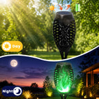 Solar Garden Light with Plastic, 12 Pack, Flame Torch Lights Green Flickering Outdoor - product gallery image 6