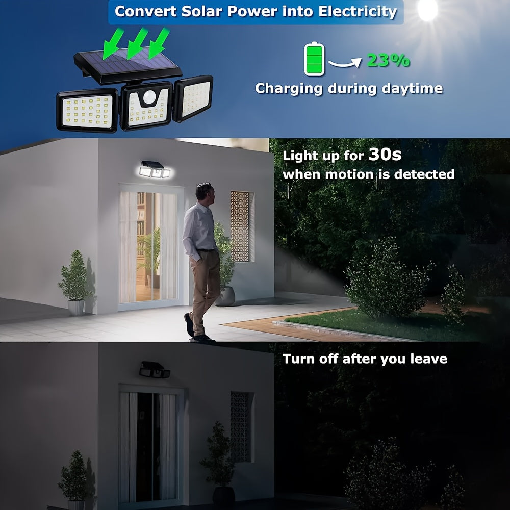 Solar Garden Light with Wall-Mounted, Rechargeable, Plastic - product gallery image 4