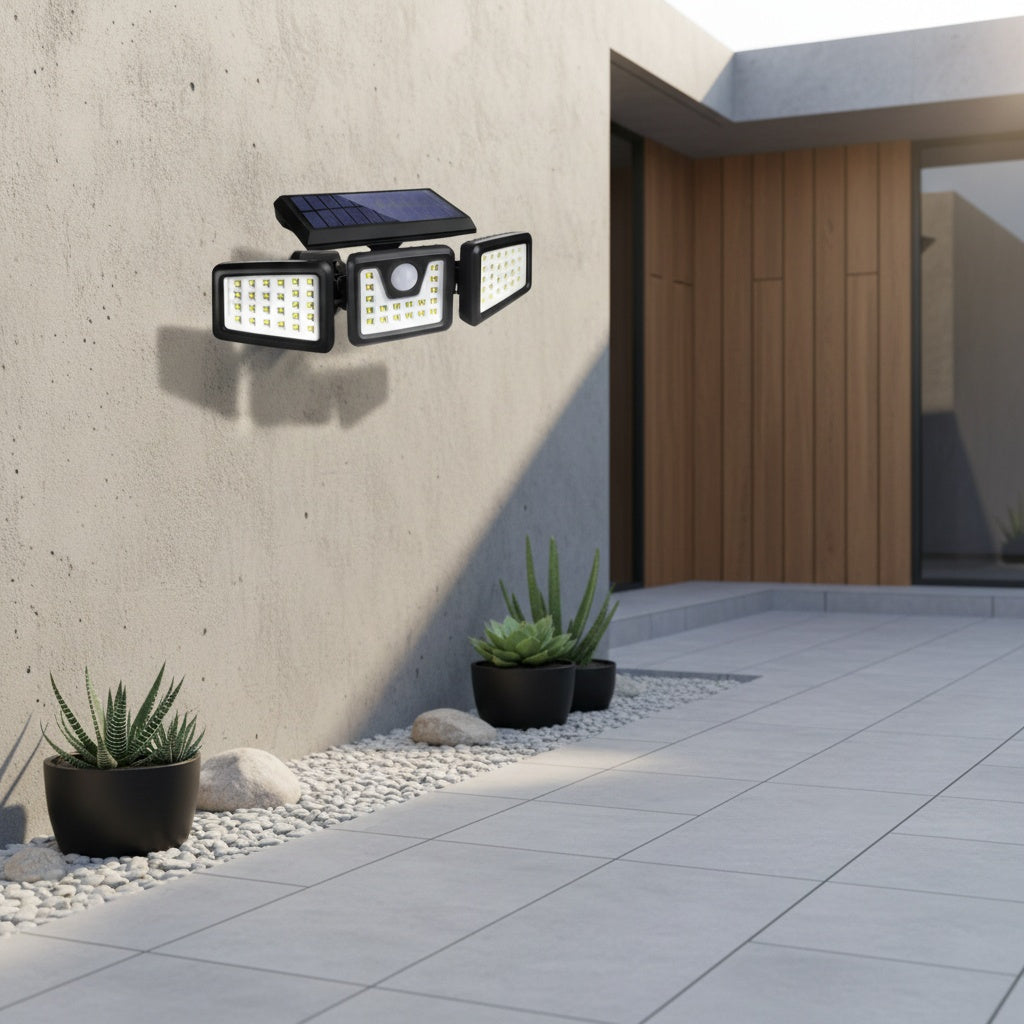 Solar Garden Light with Wall-Mounted, Rechargeable, Plastic - product gallery image 5