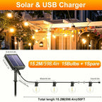 Solar Garden Light with Waterproof, 15m, 20m, String Lights Outdoor G40 Globe Fairy - product gallery image 14