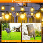 Solar Garden Light with Waterproof, 15m, 20m, String Lights Outdoor G40 Globe Fairy - product gallery image 8
