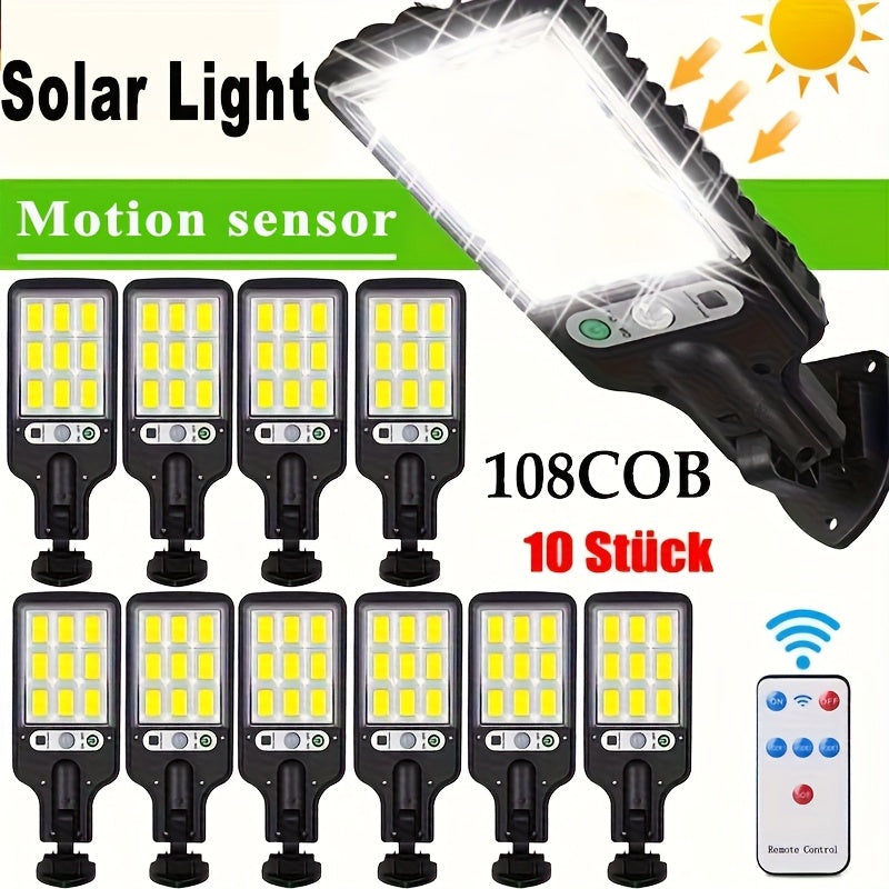 Solar Garden Light with Waterproof, Lights COB LED Motion Sensor Remote - 10pcs option