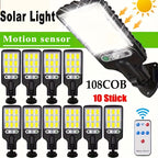Solar Garden Light with Waterproof, Lights COB LED Motion Sensor Remote - 10pcs option
