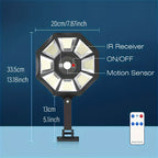 Solar Motion Sensor Light with 2pcs, 1/2pcs Lights, 168LED Street Lights, Lighting - product gallery image 2