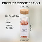 Spice Jar Set with 4oz, Glass, 24 Pack, Glass Jars Labels Lids Empty Bottles - product gallery image 4