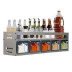 Spice Rack with Wall-Mounted, Pull-Out, Stainless Steel - product gallery image 4