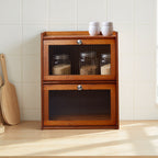 Spice Racks & Organiser with Bamboo Rack Transparent Door Tier - product gallery image 28