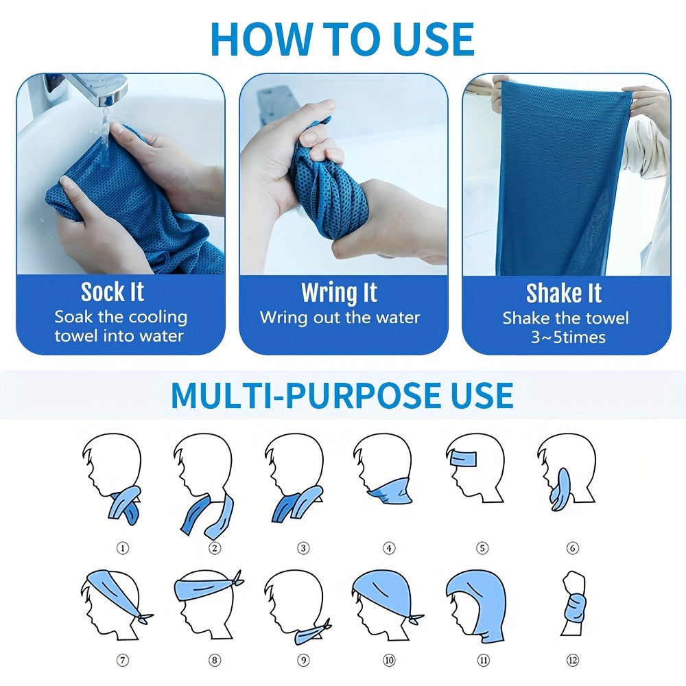Sports Towel with Machine-Washable, 3 Pack, Ice Cooling Cup Holder Lightweight Reusable - product gallery image 6